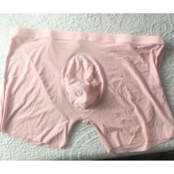 Men’s Pink Boxer Briefs * Ice Silk *Prominent Pouch*Gay*Sexy*US Large *New - Picture 4 of 6